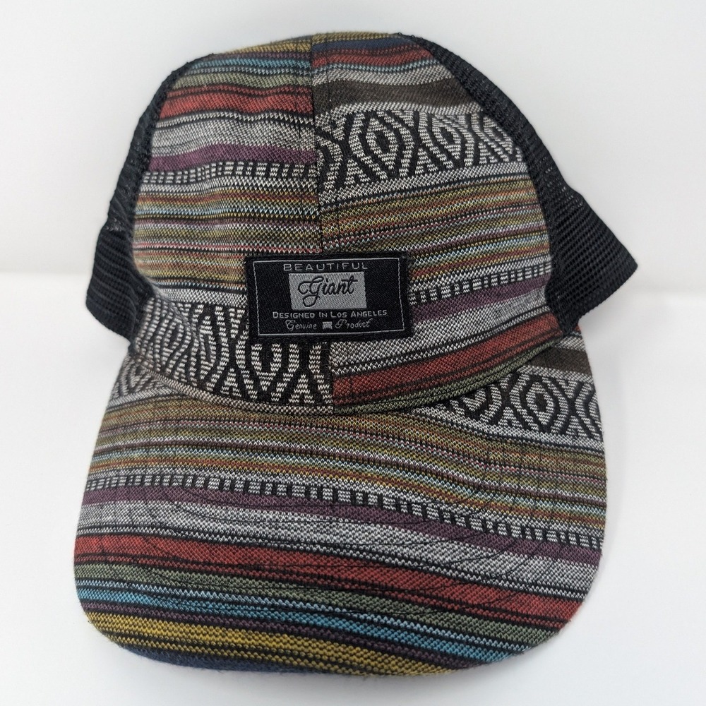 Beautiful Giant Classic Trucker Hat Snapback One Size geometric Aztec Multicolor - Picture 13 of 13